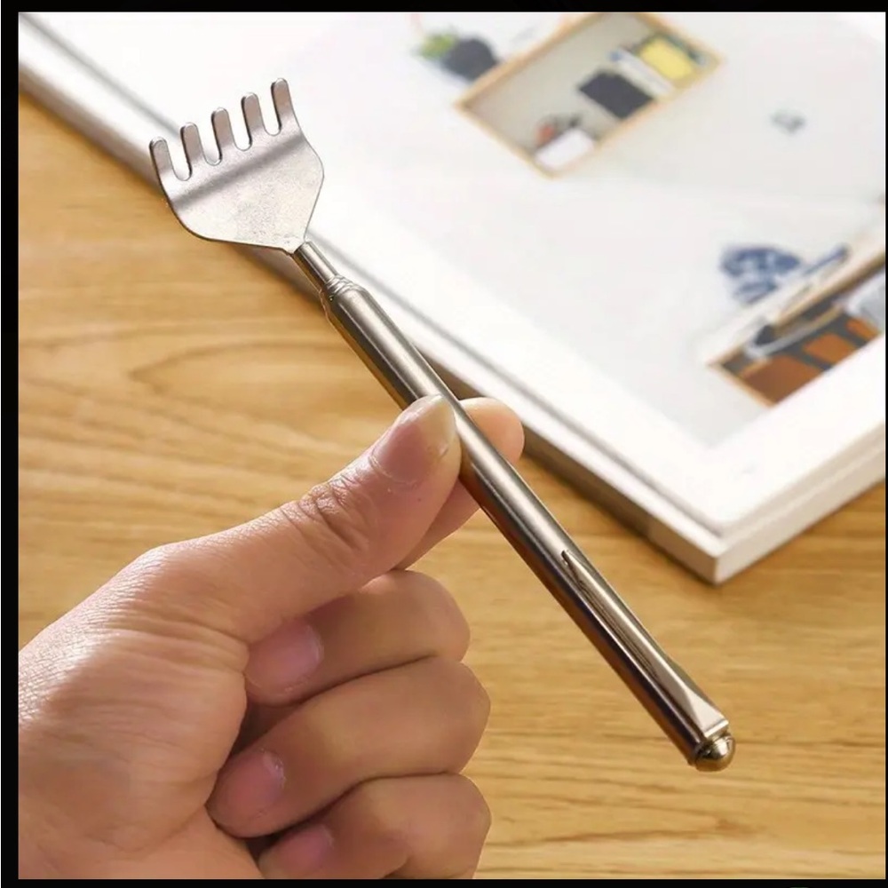 💕 $1 Bundled 1pc Silver Telescopic Adjustable Back Scratcher